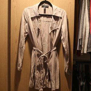 Khaki Long Lightweight Trench Coat